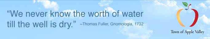Thomas Fuller -- We never know the worth of water till the well is dry
